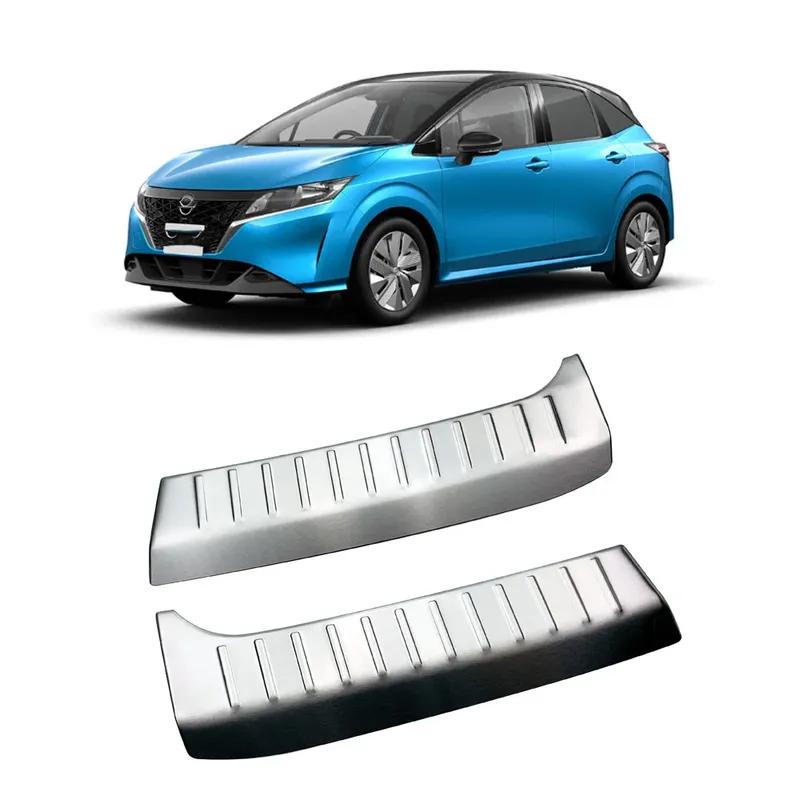 For Nissan Note E13 - Stainless Steel outer Door Sill Plate Cover Trim Rear Bumper Pedal Scuff Protector car styling Cut