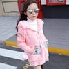 Girls Winter Plush Imitation Fur Jacket Cow Pattern Thick Keep Warm Hooded Coat for Kids Children Outdoor Outerwear