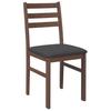 Dining Chairs with Cushions 2 pcs Brown Solid Rubberwood