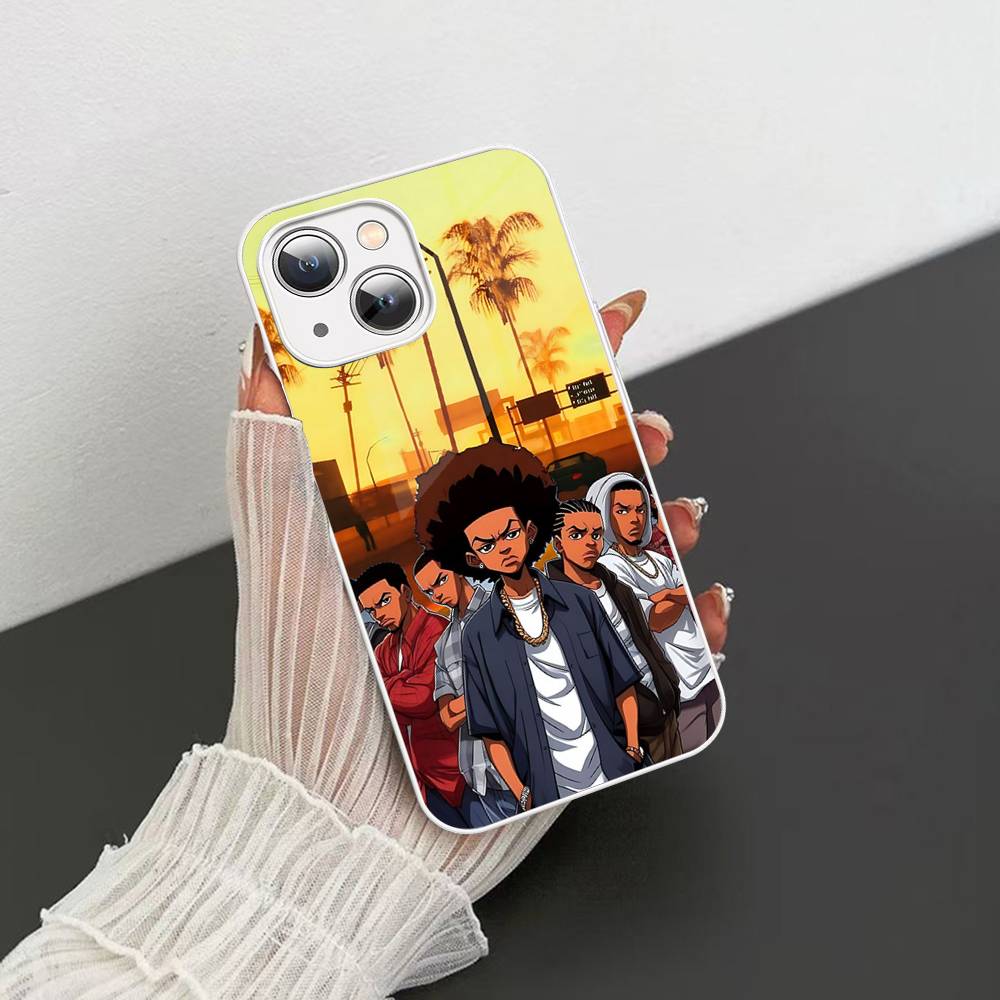 Cartoon The Boondocks Tempered Glass For Iphone 14 13 12 11 Pro Mini XS MAX 14Plus X XS XR Cover