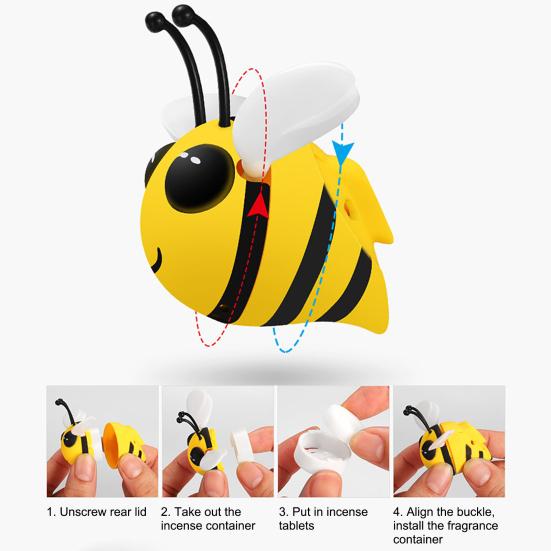 Realistic Car Air Freshener Convenient ABS Bee Shape Magnetic Car Interior