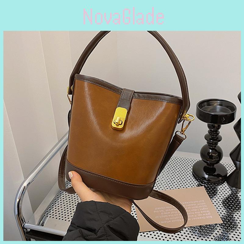 Модная женская сумка через плечо 2023 Новая Ретро Простая Сумка Кроссбоди Повседневный Уличный Стиль Трендовая Сумка-Ведро