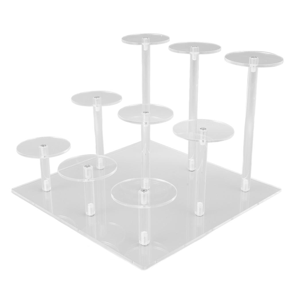 Display Riser Shelf Clear Acrylic Cake Stand Multifunctional for Cupcakes Jewelry Cosmetics Christma