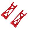 2pcs RC Car Swing Arm High Strength Alloy Rear Lower Suspension Arm for 1 24 RC Car Upgrade Parts Red