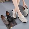 Breathable Summer Women's Shoes Flat Platform Ladies Sneakers Female Hollows Cow Suede Leather Woman Loafers Wedges Slip On Shoe
