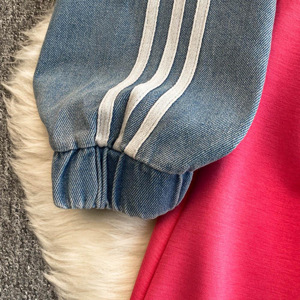 Новое контрастное джинсовое платье в стиле пэчворк с лацканами, женское дизайнерское платье Sense с завязками на талии, утягивающее длинное платье