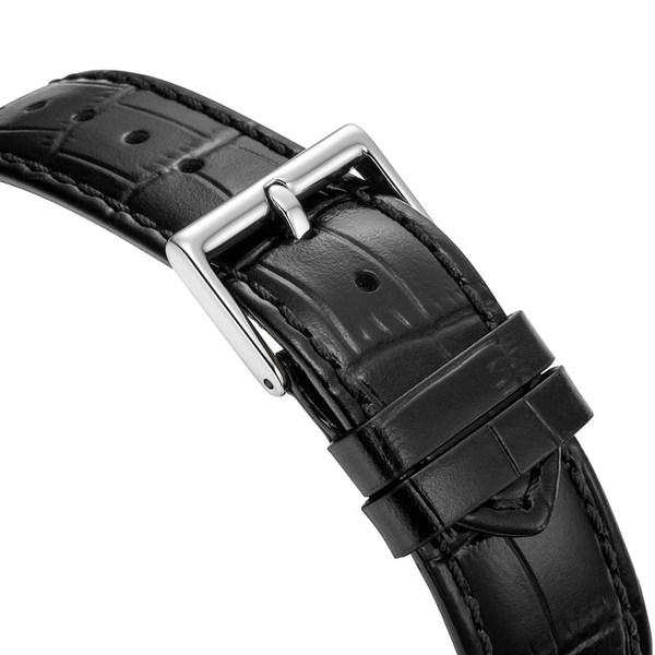 Romanson Черные кожаные часы Kairos Classic Open Heart RWTLRM1B2400WHSI2 + подарочный пакет