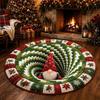 3D Special-shaped Christmas Round Carpet Imitation Cashmere Santa Claus Floor Mat  Home Decor