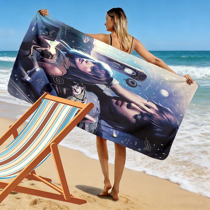 Пляжное полотенце Taylor Print, Большое мягкое быстросохнущее полотенце для пляжа, кемпинга, плавания