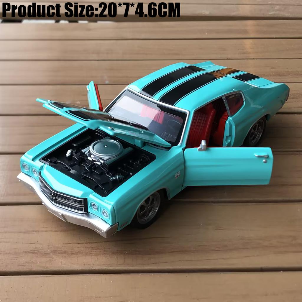 1:24 Chevrolet Chevelle SS 454 1970 American Muscle Sports Car Alloy Metal Diecast Model Car Children Toy Car Collectibles Toys