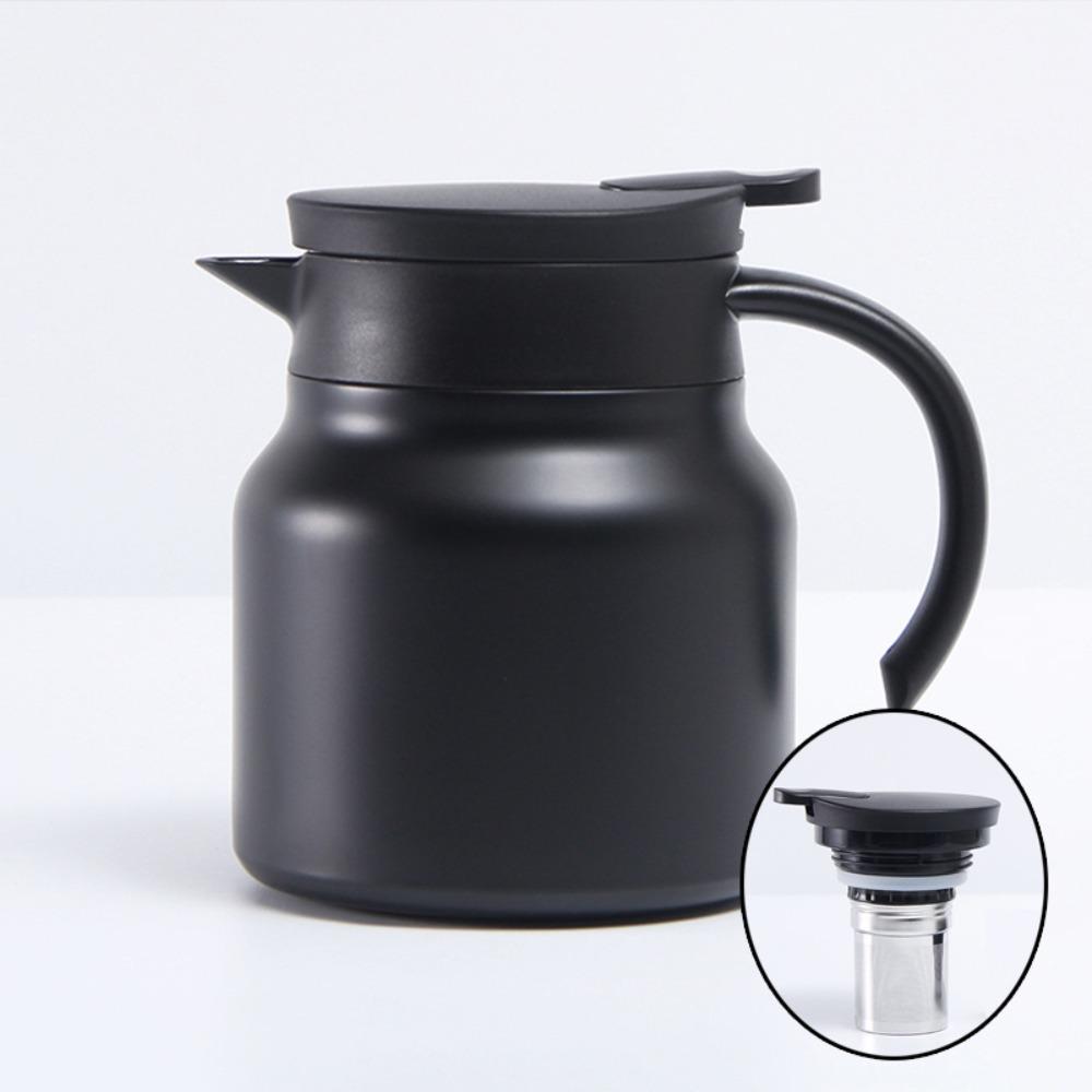 800/1000ml Thermal Coffee Pot Double Travel Kettle Portable Stewing Teapot  Office