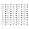 50 Set 17mm Pants Button Stainless Steel Silver Decorative Button with Tip Crossing Screw for