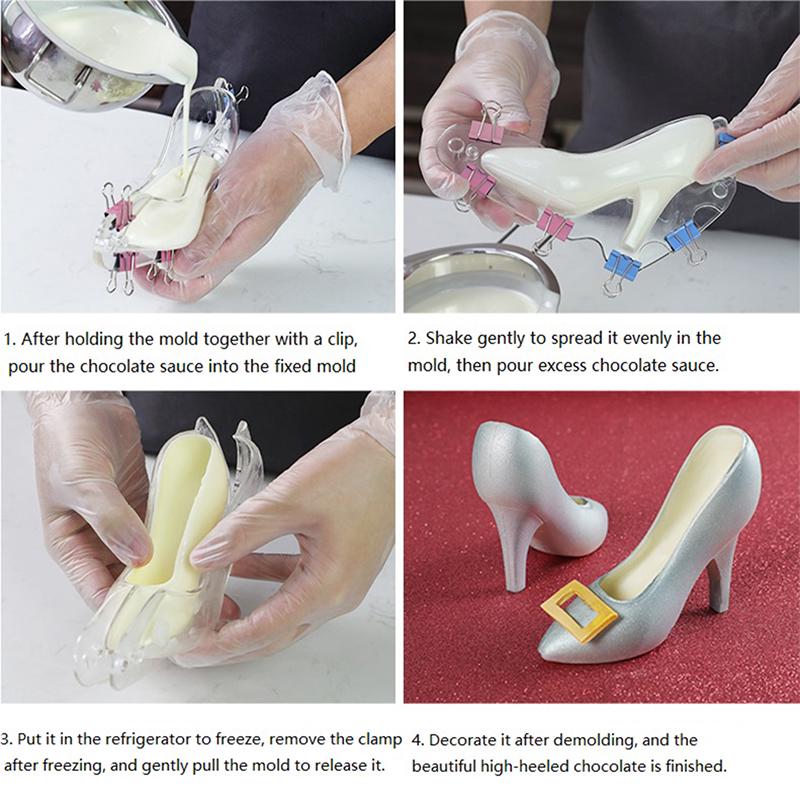 Cake Decorating Mold Tools 3D High Heel Shoe Shape Chocolate Mold Diy Cake Mold
