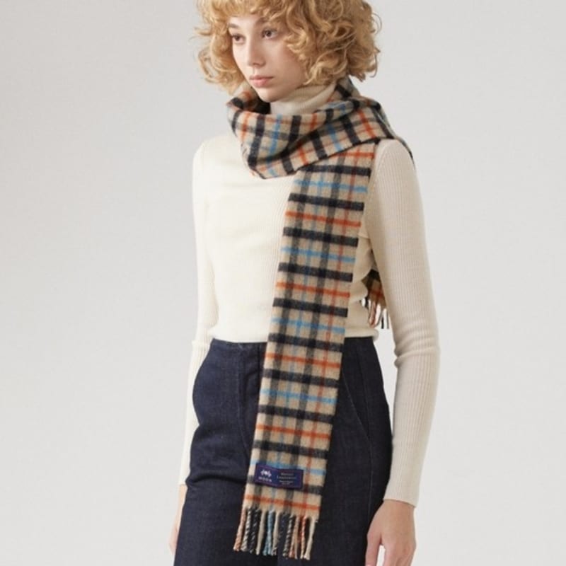 ABRAHAM MOON Шарф из мериносовой шерсти 25 см - Kettlewell Orange