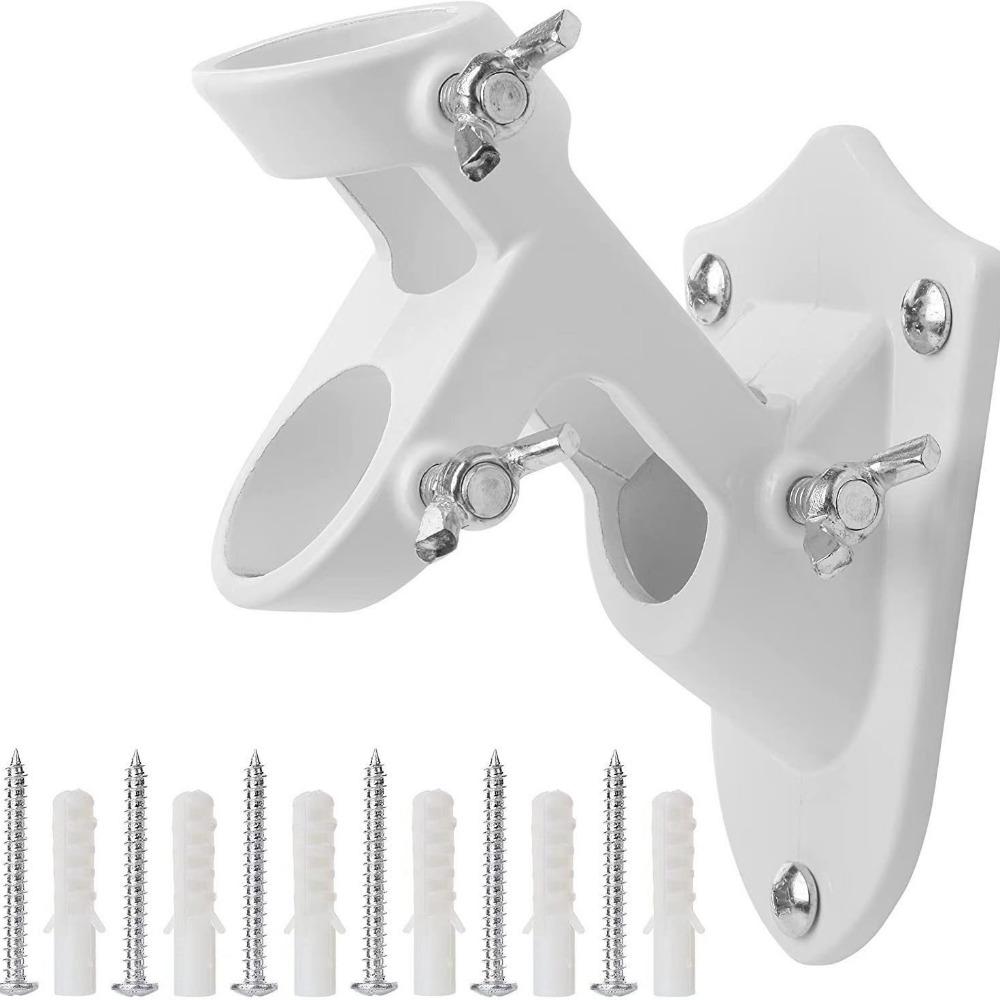 Double Hole Flagpole Mounting Base Wall-mounted Yard Banner Stand Flagpole Bracket  Windsock