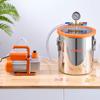 VEVOR 19 L(5 Gallon) Vacuum Chamber and 100 L/min(3.5 CFM) Pump Kit, Stainless Steel Chamber, Single Stage Vacuum Pump Degassing Chamber Kit