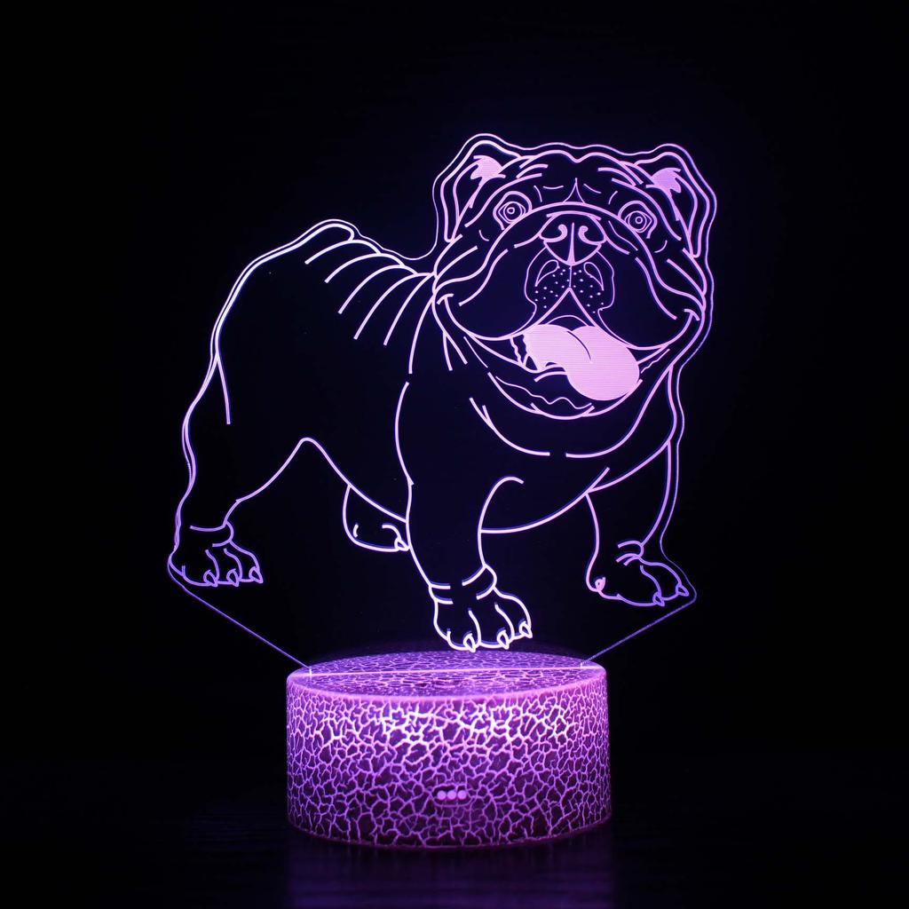 Cartoon Series 3D Night Light LED Colorful Touch Remote Control USB Creative Desk Lamp