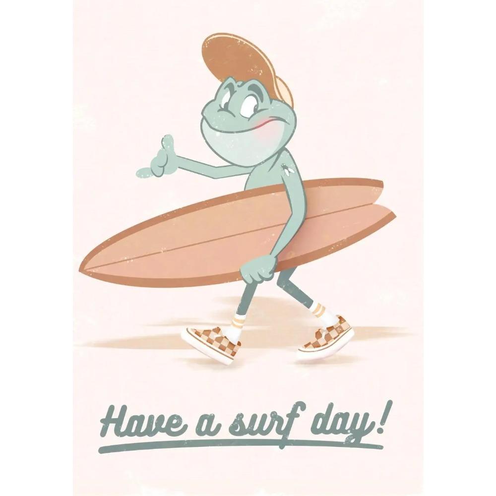 Minimalism Beach Surfing Boho Posters Pink Beach Summer Coastal Prints Canvas Painting Wall Art Pictures Home Living Room Decor