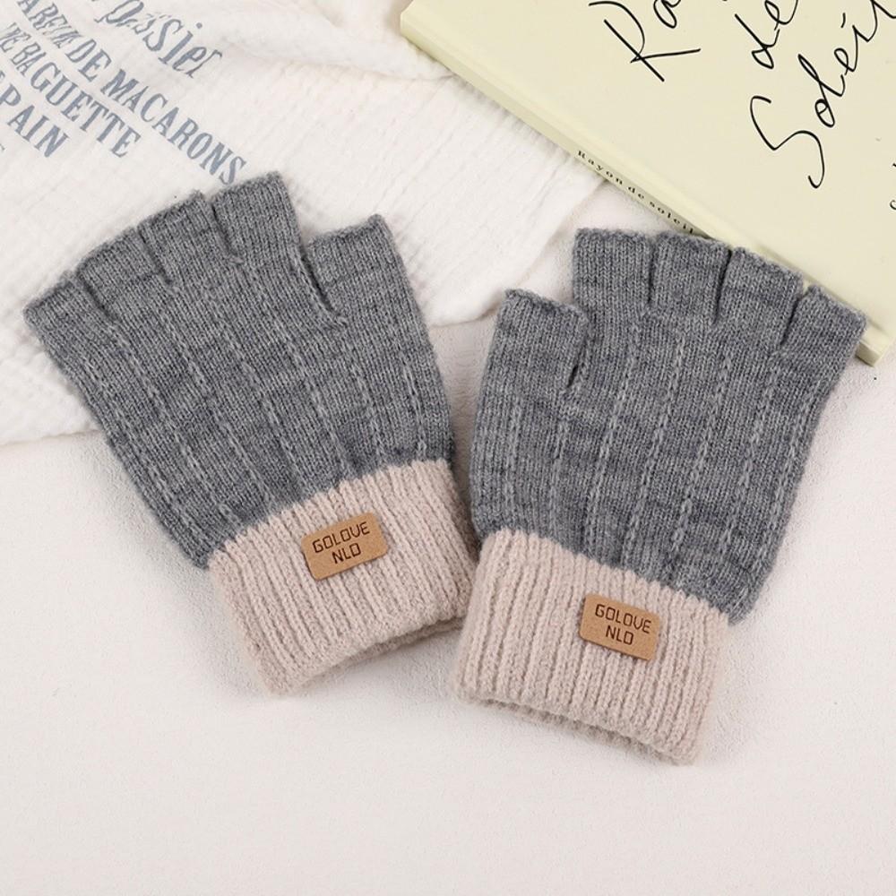 Anti-Freeze Knitted Fingerless Gloves Warm Half Finger Gloves New Touchscreen Mittens Women Men