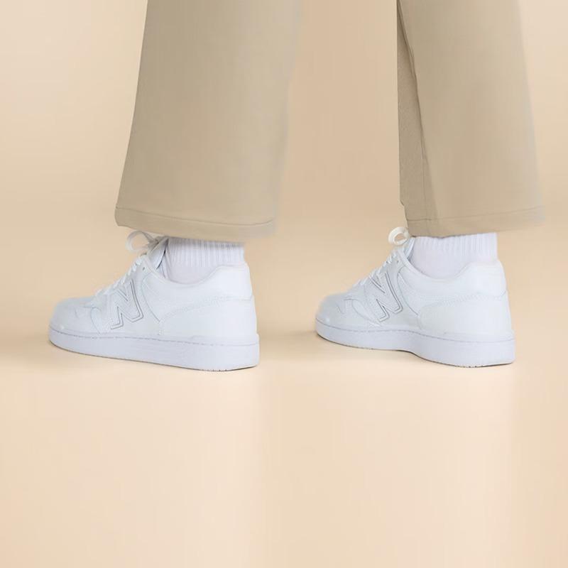 NEW BALANCE NB Мужские и Женские Модные Стильные Многофункциональные Весенние Дышащие Повседневные Белые Кроссовки Обувь на Платформе BB480L3W