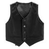 Детский однотонный жилет для мальчиков и джентльменов с v-образным вырезом и пуговицами на спине, острый жилет с ремешком на спине, вечерние, сценическое выступление