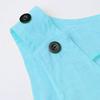 Sleeveless Butterfly Clasp Shoulder Women Print Cotton And Linen Dress