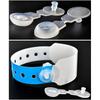 100 Pack Hospital Wristbands Snap Buckle Disposable Secure Lock Clip for Vinyl Wristband Events Wrist Band Concert Waterpark Party Bracelet Festival