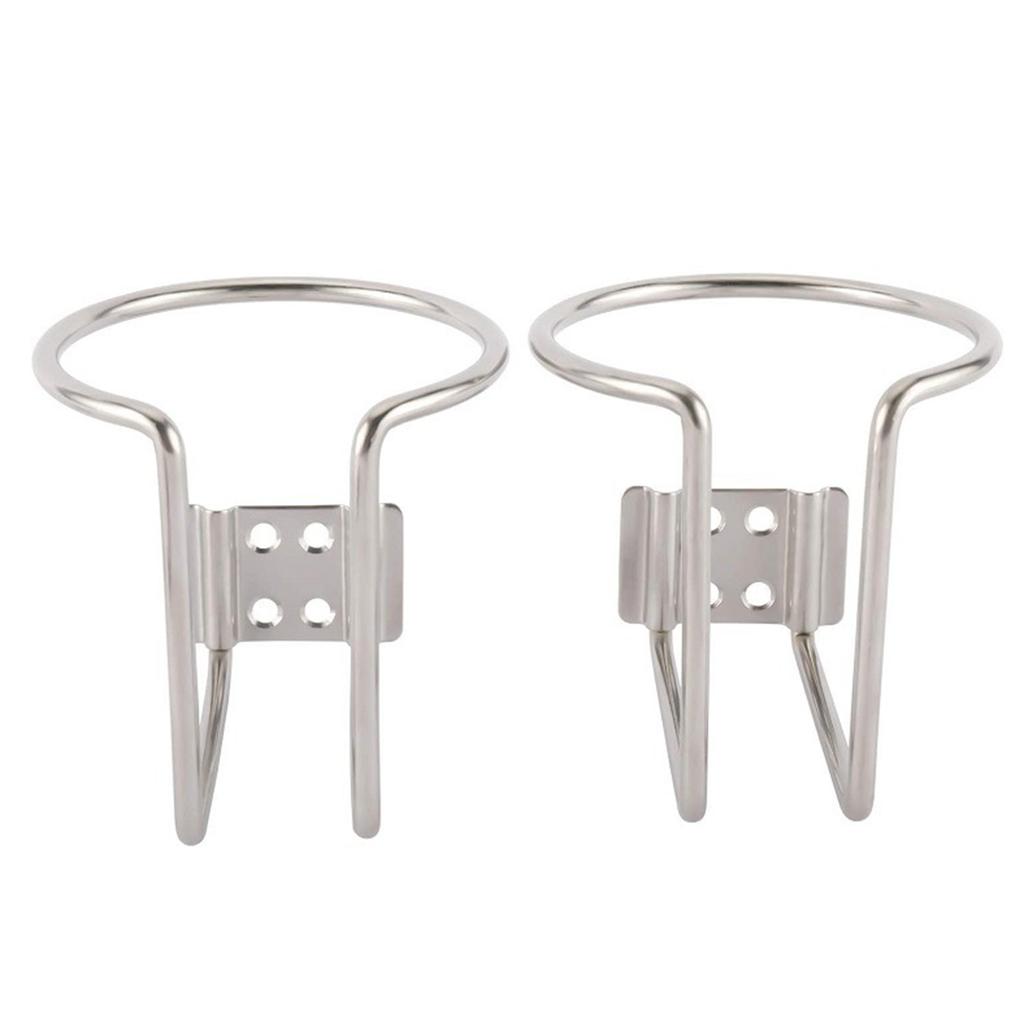 Stainless Steel Cup Holder Drink Beverage Cup Storage Rack for Marine Boat Yacht Kayak Trailer Hardware Accessories 2pcs