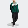 adidas Оригинальный трилистник с буквенным логотипом, вышитым логотипом на молнии, спортивная куртка с воротником-стойкой, мужская верхняя одежда, темно-зеленый HY7238