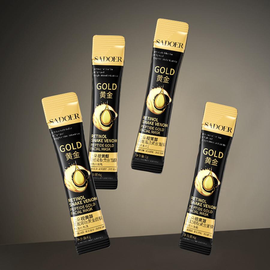Ретинол Змеиный яд Золотая маска для омоложения кожи Маска для лица Глубокое увлажнение Увлажнение Контроль жирности Сужение пор Средства по уходу за кожей для мужчин и женщин