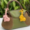 Fashion PU Leather Keyring Soft Daisy Bag Pendant Cute Bow Heart Keychain Kids