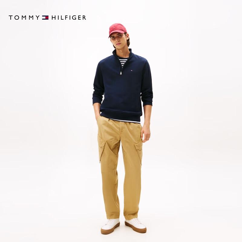 Tommy Hilfiger Мужской пуловер с воротником-стойкой на молнии до середины