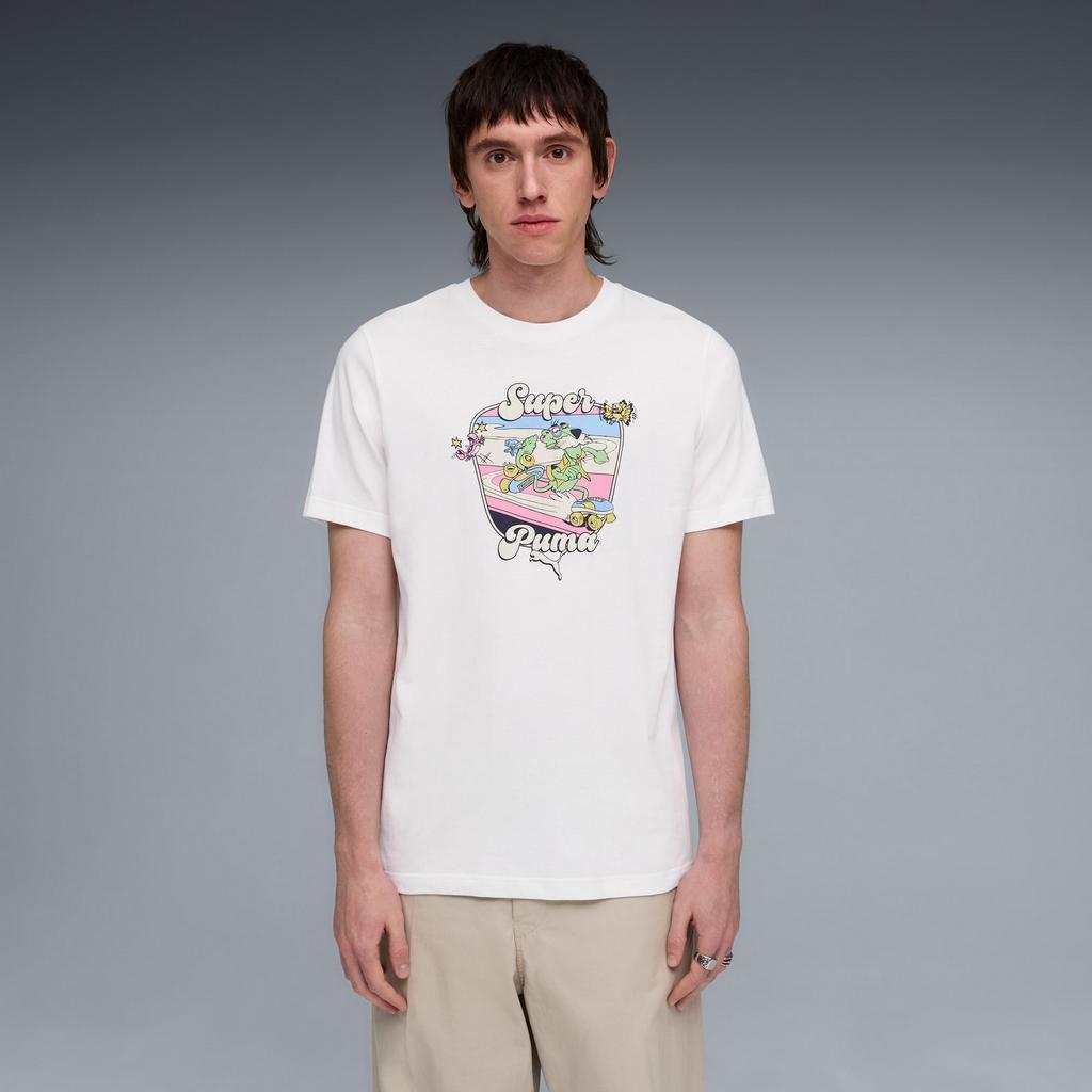 Men's T-shirt Puma GRAPHIC SUPER PUMA SOUVENIR white 63443302 r L