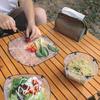 Collapsible Bowl Plate Portable Camping Tableware Heat-Resistant Ultra-Light Folding Tableware for Camping Outdoor