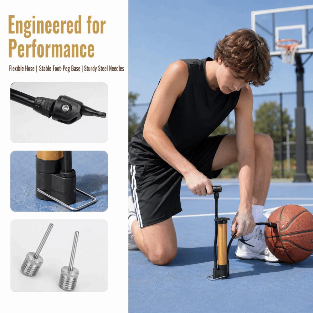 6PCS Inflation Needle Included Air Pump Stable Base Air Pump Accessory Sports Ball Pumping
