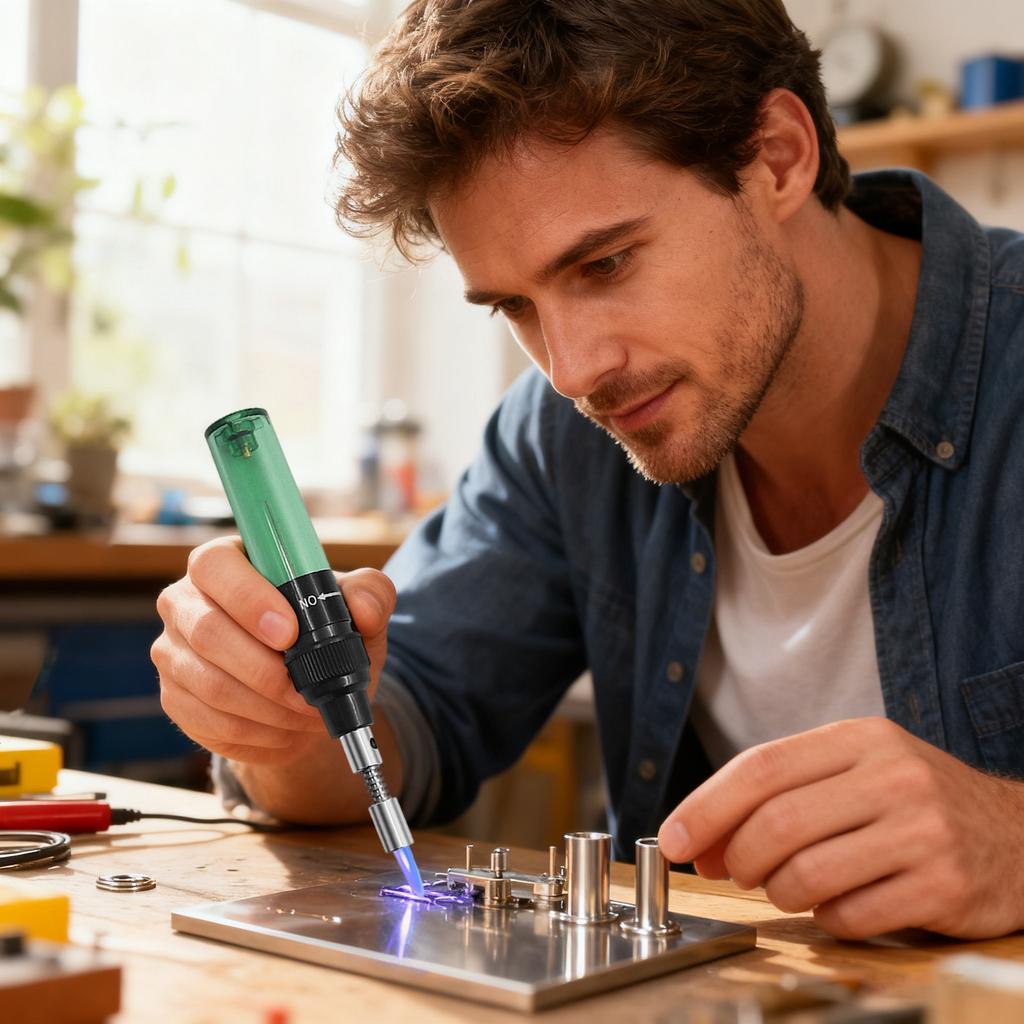 4 In 1 Portable Soldering Iron Kit, Cordless Adjustable Butane Gas Soldering Iron Kit, Welding Torch Tool Set Fit