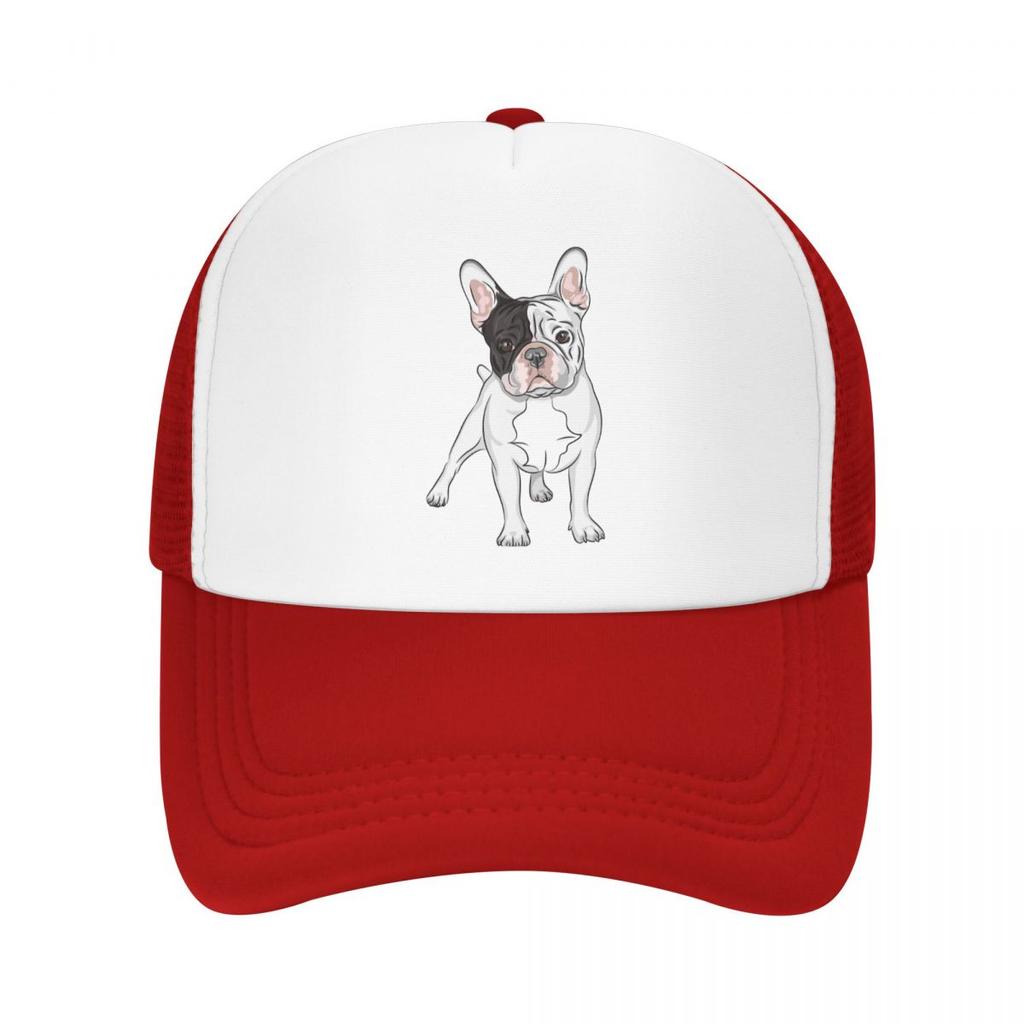 Personalized French Bulldog Baseball Cap Outdoor WoUnisex Unisex's Adjustable Frenchie Dog Trucker Hat Summer Snapback Caps