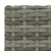 5 Piece Garden Bar Set Poly Rattan Gray