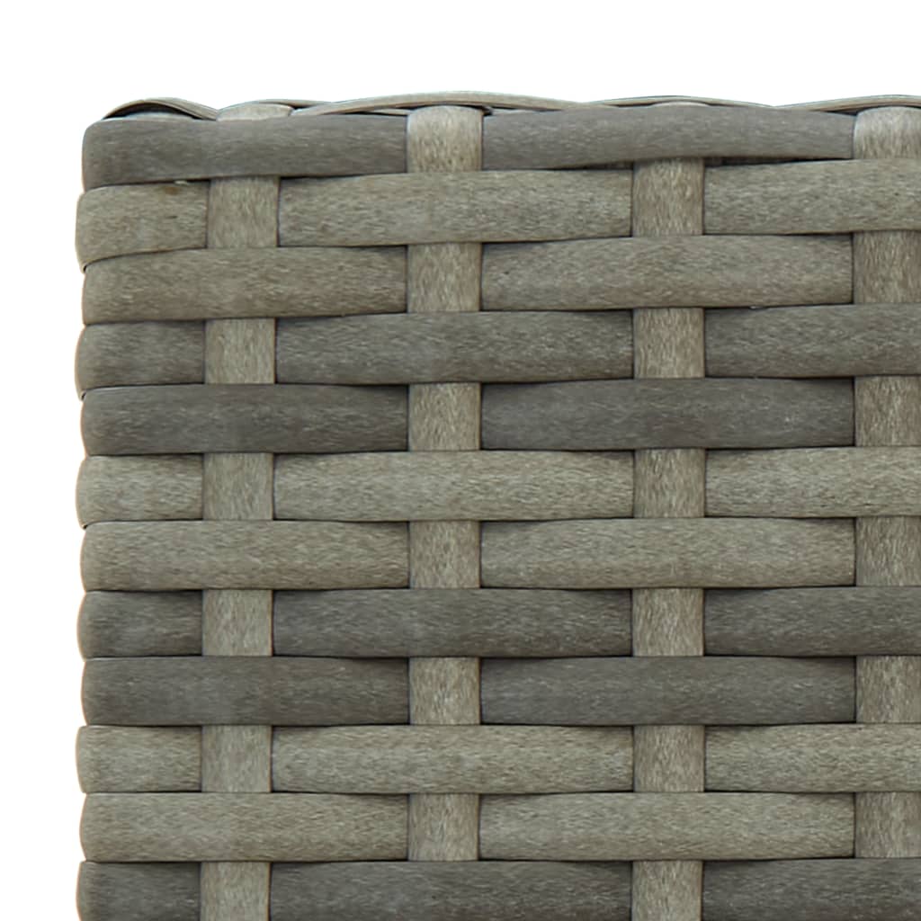 5 Piece Garden Bar Set Poly Rattan Gray
