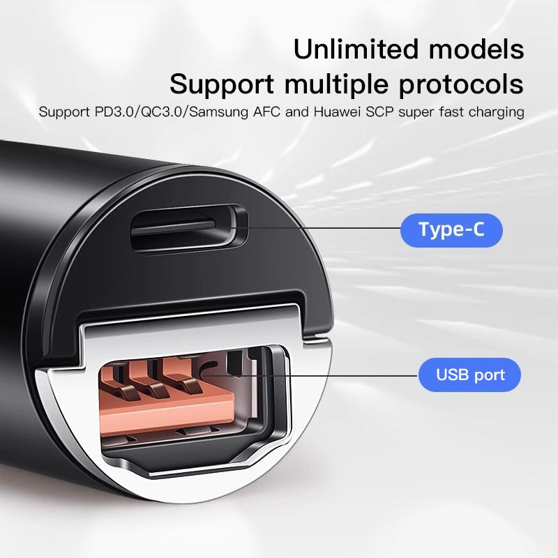 PWBLX1 Car Mini Charger USB Type-C Fast Charging Adapter Accessories For Alfa Romeo 147 Giulia MiTo 156 159 Stelvio 4C Giulietta Disco