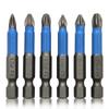6 шт. Шестигранная ручка противоскользящая электрическая отвертка деревообрабатывающая крестовая отвертка набор инструментов PH1 PH2 PH3 PZ1 PZ2 PZ3
