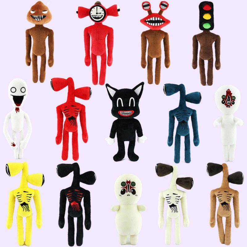 Плюшевая игрушка-хоррор Сиреноголовый с очаровательным дизайном монстра с большим ртом, часами и какашкой для детей