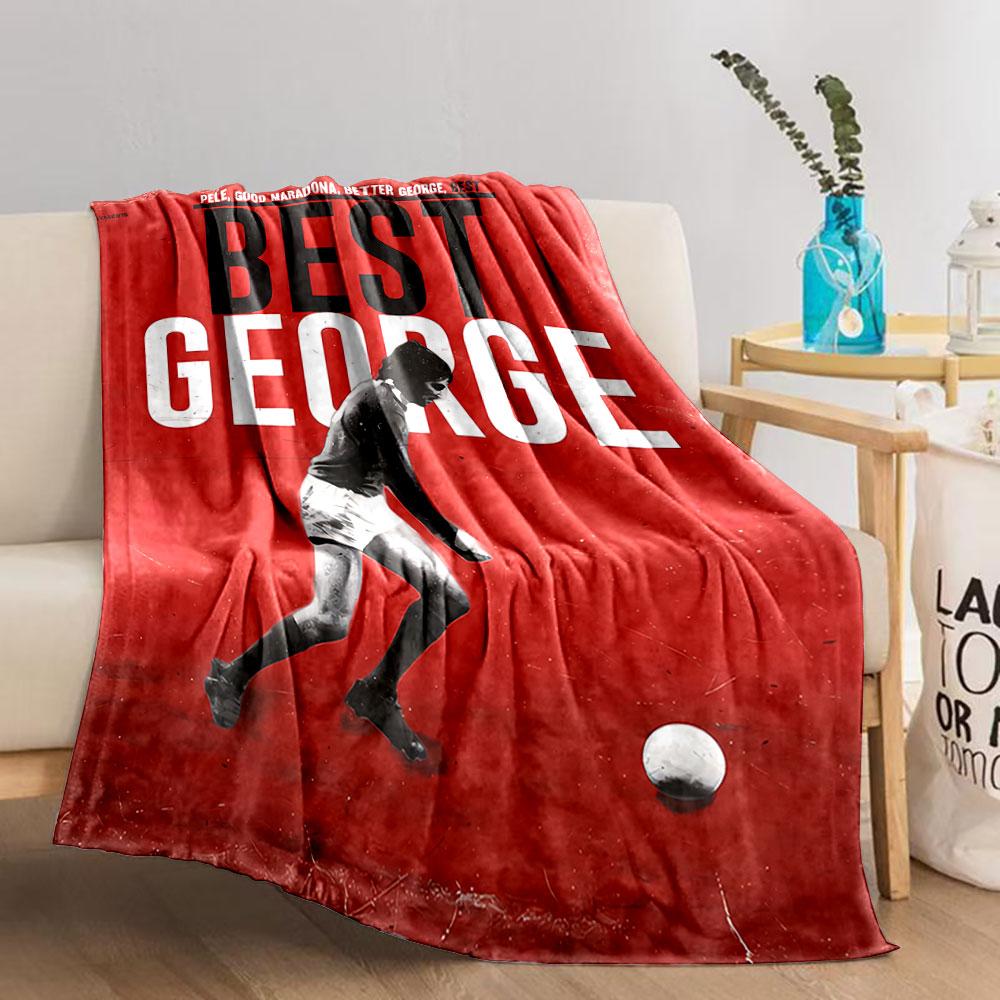 Soccer Legend George Blanket for all seasons blanket lunch break throw gift
