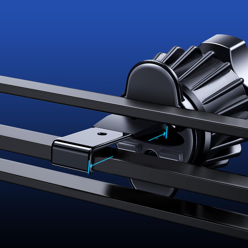 Joyroom 15W Qi Wireless Car Charger & MagSafe Mount, Silver - Vent Clip Accessory (JR-ZS291)