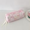 Small Fresh Bow Pencil Bag Pen Case Organizer Aesthetic Cosmetics Holder Organizer Multifunctional Stationery Storage Bag