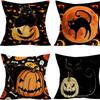 Новое украшение на Хэллоуин, домашняя льняная наволочка, забавная наволочка для диванной подушки с тыквенной головой, комбинация