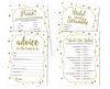 Inkdotpot Bachelorette Party Games Set Bundle Gold Confetti Of 4(50 Sheets Each) W Miss To Mrs Gold Banner Fun Bridal Shower Games
