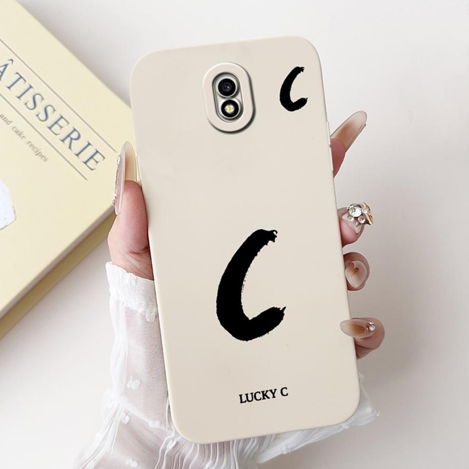 For Samsung Galaxy J7 2017 Case J730F Cover Lucky Letters Soft Silicone Protective Cover For Samsung J3 J5 Pro 2017 J7Pro Bumper