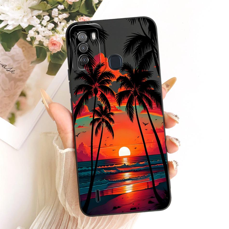 For Itel S16 Vision 1 Pro Fashion Dusk Beach Painting Phone Case For Itel Vision 1 Pro ItelS16 Soft Silicone Cover Bumpers