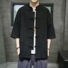 Мужская летняя рубашка в китайском стиле Тан с коротким рукавом - Дышащий хлопок и лен